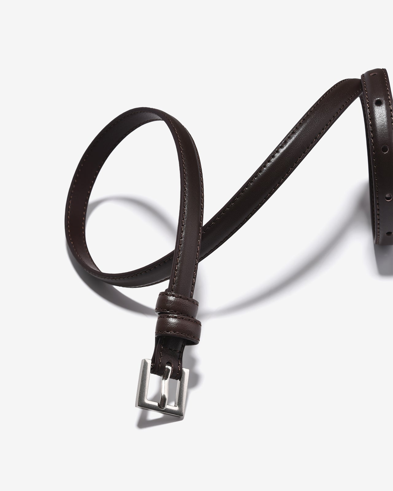 Nịt Da Nữ Zucia Đầu Khoá Kim Vuông Nhỏ-TD41-Nâu Color2