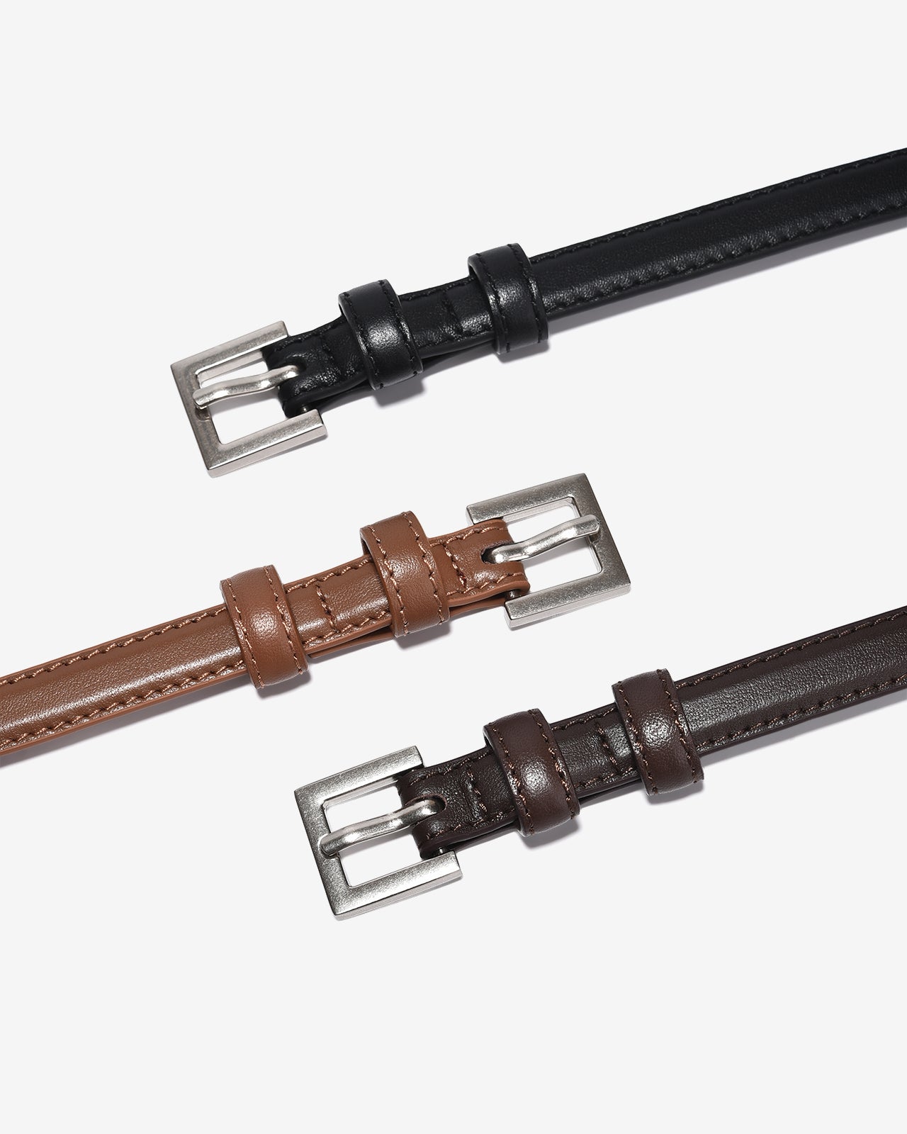 Nịt Da Nữ Zucia Đầu Khoá Kim Vuông Nhỏ-TD41-Nâu Color1