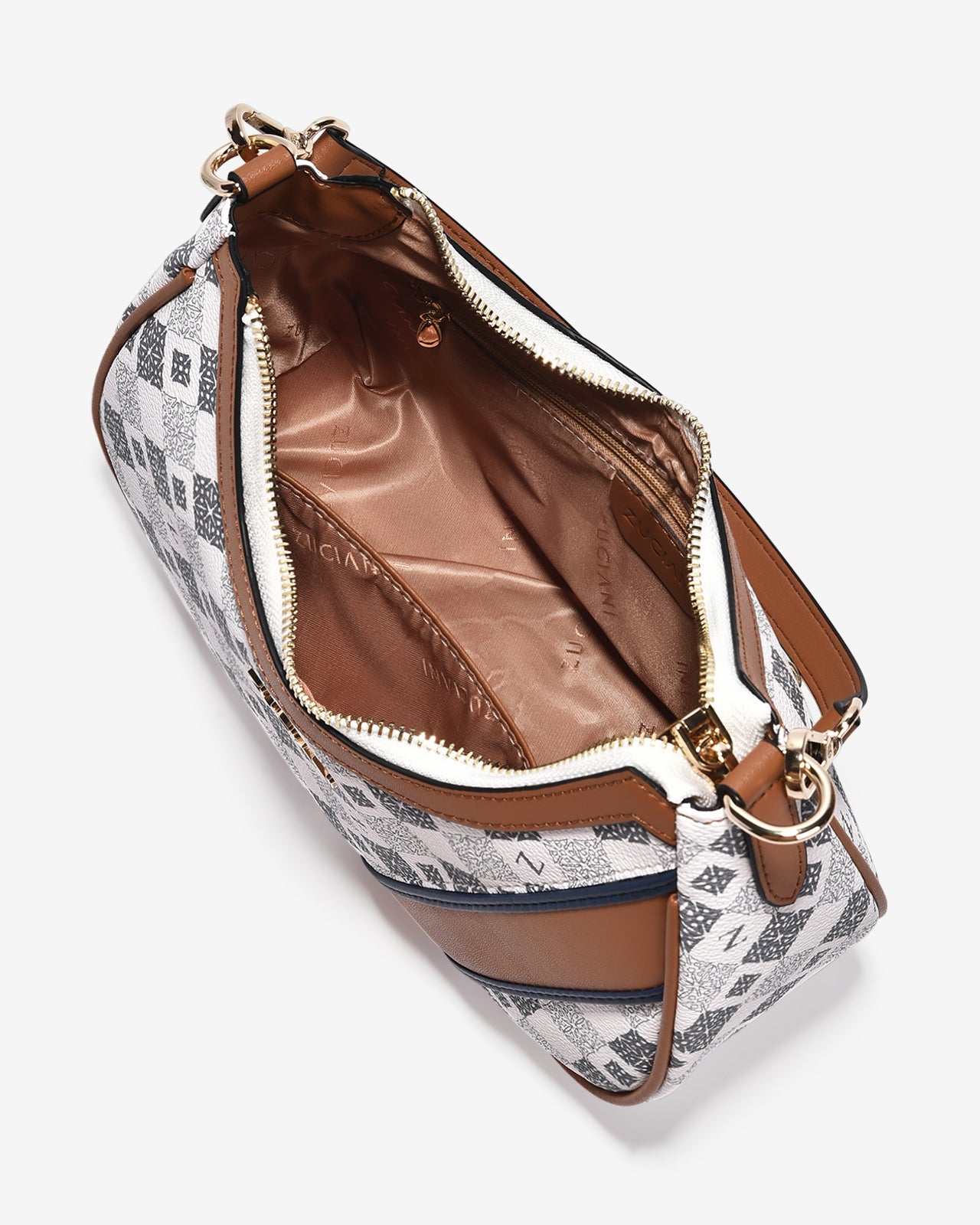 Túi Đeo Vai Hobo Phối Sọc Zuciani Mono La Fleur N05-JYP9-Xanh Color1