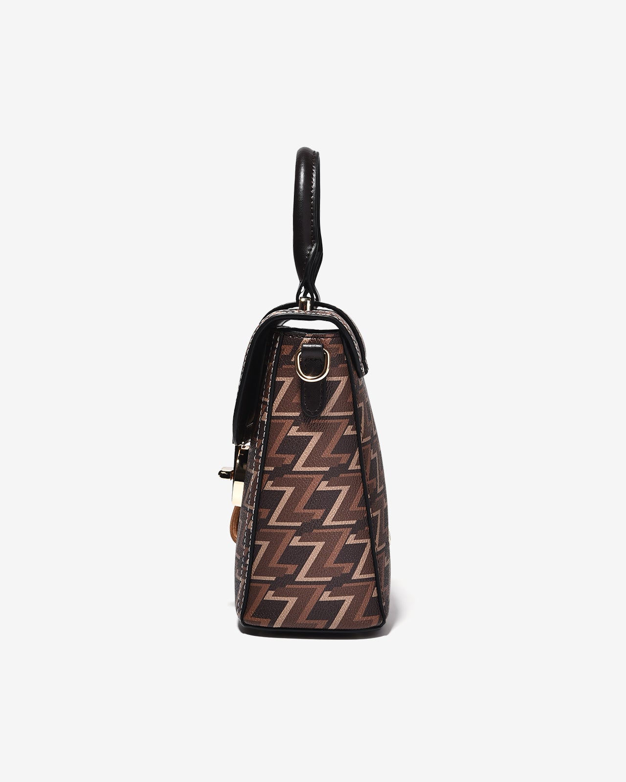 Túi Đeo Chéo Chữ Nhật Kèm Charm Zuciani Monogram Zen N18-JYS9Nâu Color1