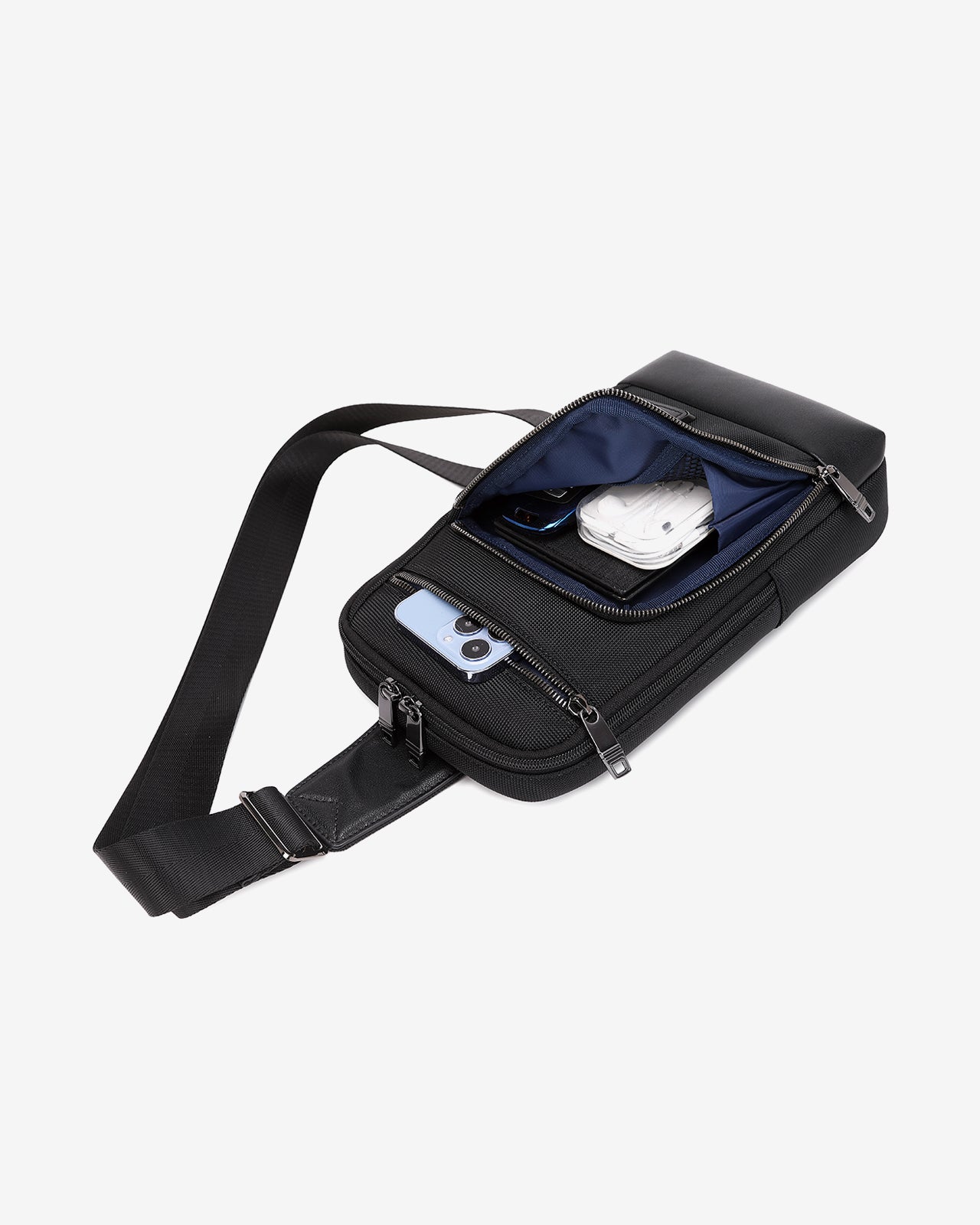 Túi Đeo Chéo Bao Tử Dáng Đứng Zuciani Timeless Fusion N13-MJ13-Đen Color1