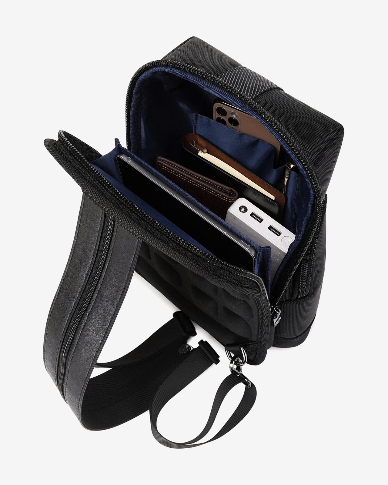 Túi Đeo Chéo Tích Hợp Balo Nam Zuciani Timeless Fusion N17-MJ17-Đen Color1