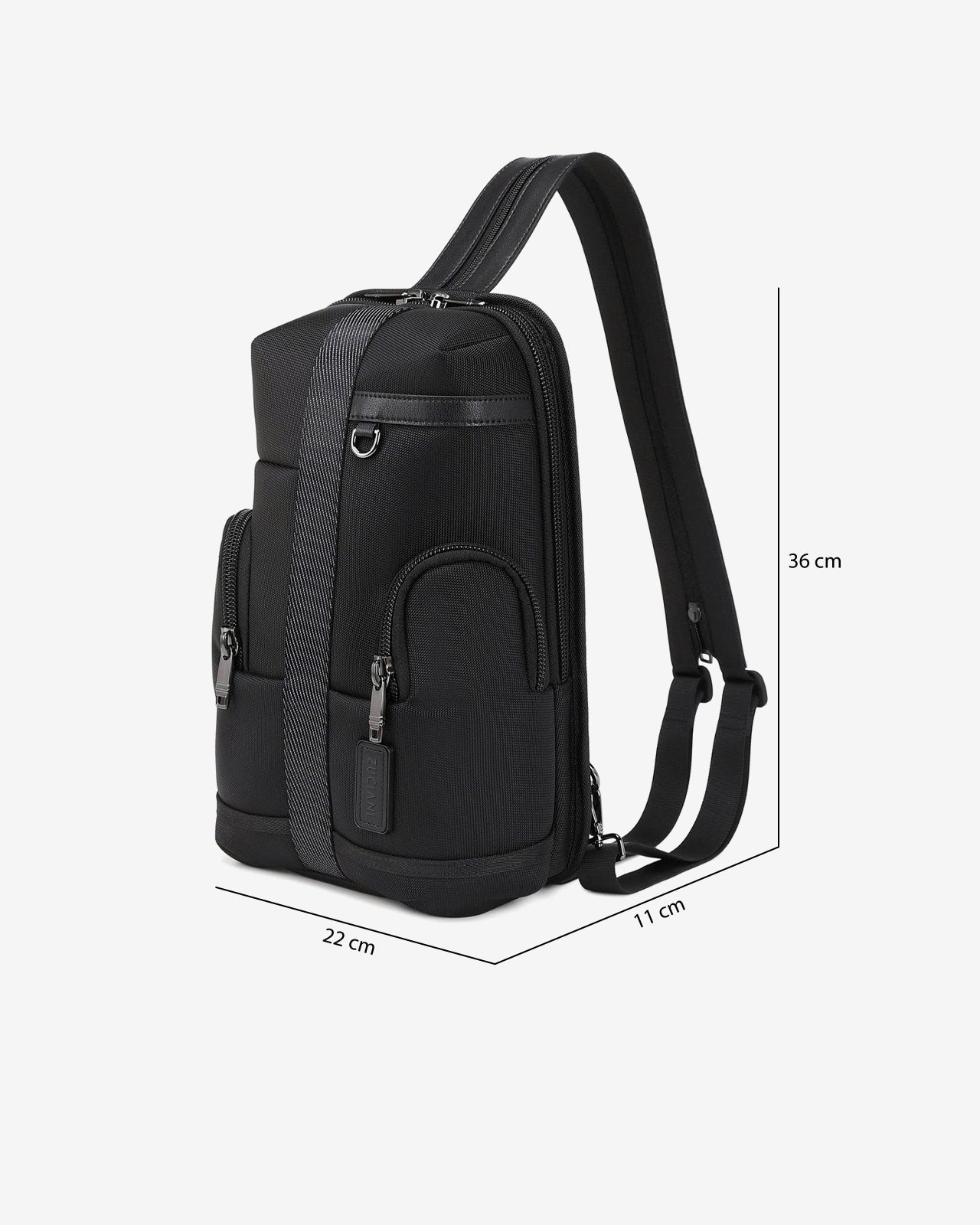 Túi Đeo Chéo Tích Hợp Balo Nam Zuciani Timeless Fusion N17-MJ17-Đen Color1