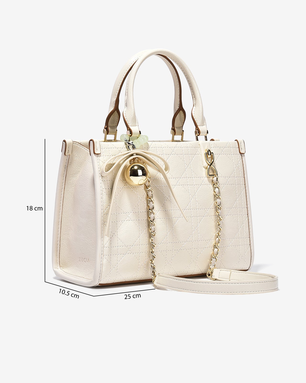 Túi Xách Tay Nữ Zucia Lamant N05-JC22-Kem Color1
