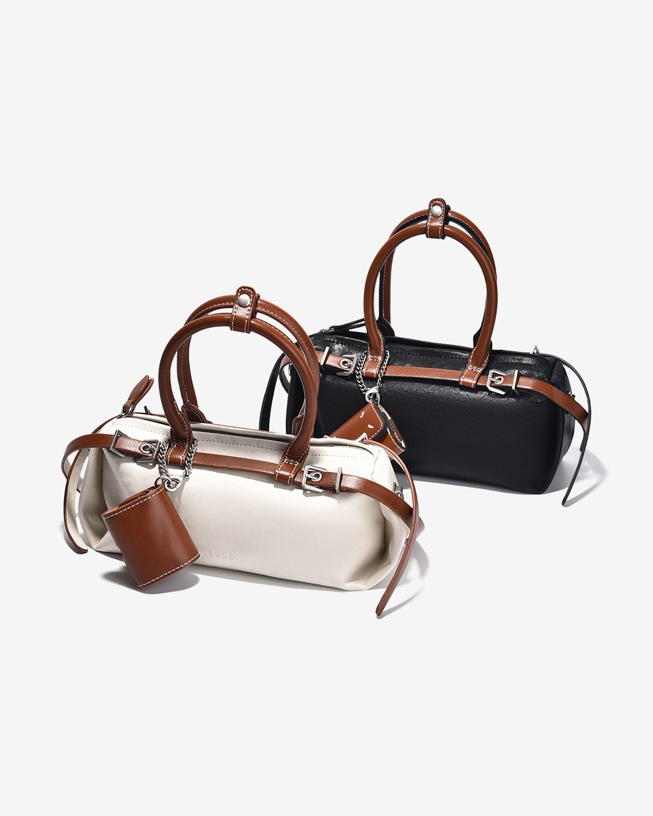 Túi Xách Tay Dáng Hộp Đính Charm Zucia The Eleve NY2-TY02-Đen Color1