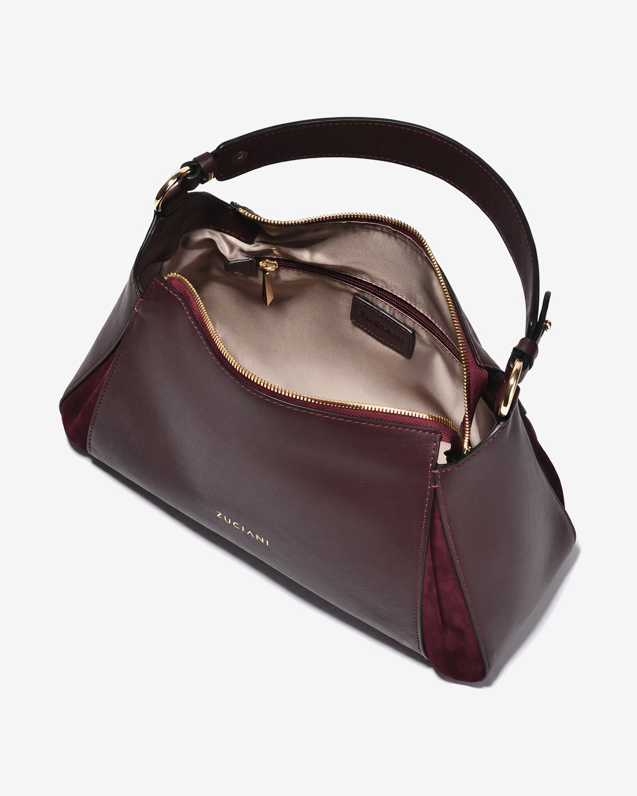 Túi Xách Dáng Hobo Vân Da Zuciani La Elegante N.67-IT67Đỏ Color2