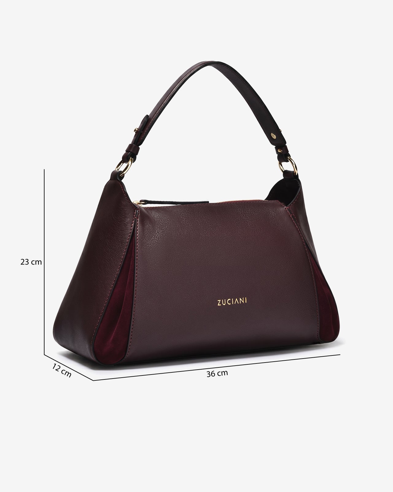 Túi Xách Dáng Hobo Vân Da Zuciani La Elegante N.67-IT67Đỏ Color2