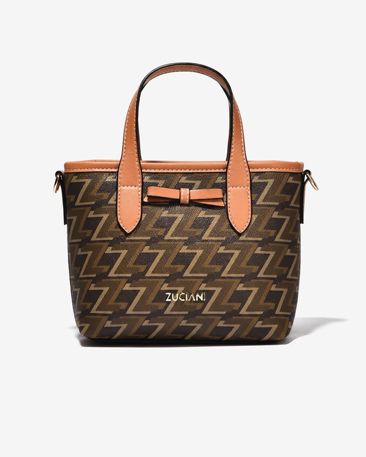 Túi Xách Phối Nơ Zuciani Monogram Zen N04-JYR4Nâu Color1First