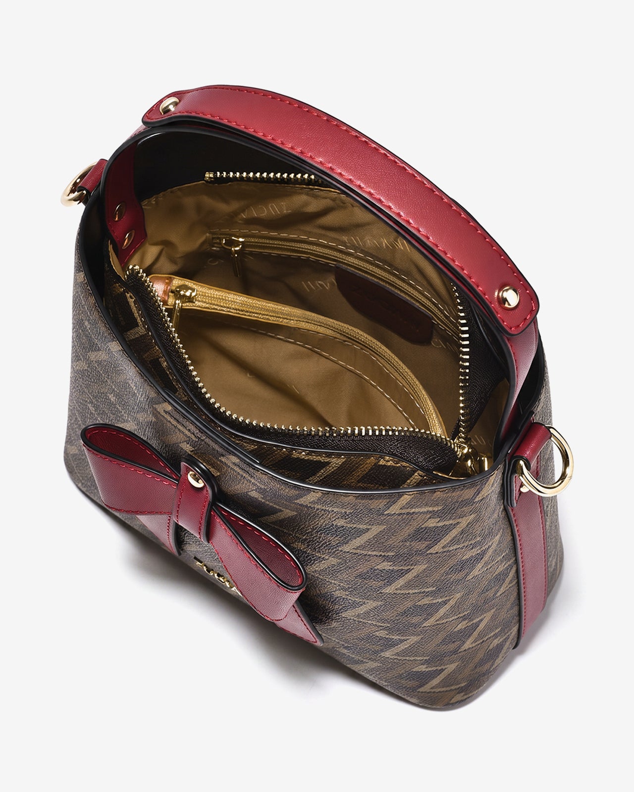 Túi Xách Nữ Dáng Hobo Khóa Nơ Zuciani Monogram Zen N13-JYS4Nâu Color1