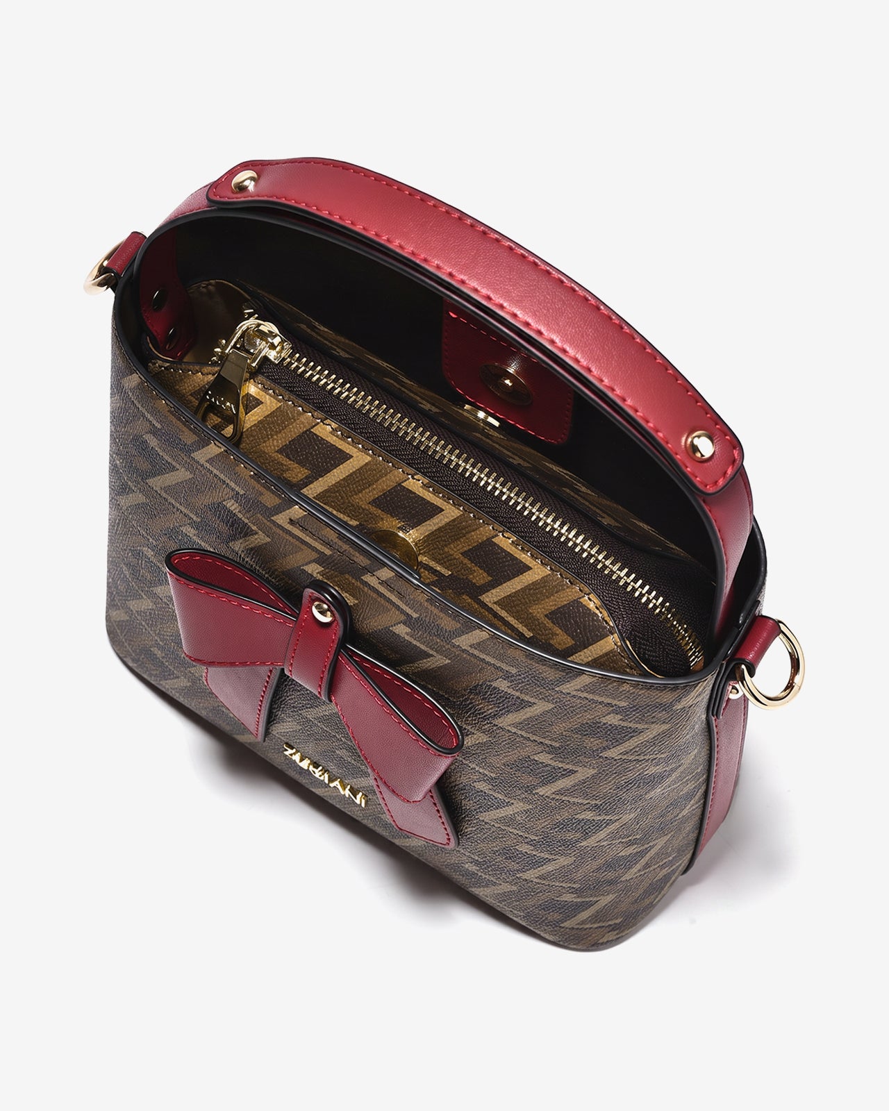 Túi Xách Nữ Dáng Hobo Khóa Nơ Zuciani Monogram Zen N13-JYS4Nâu Color1