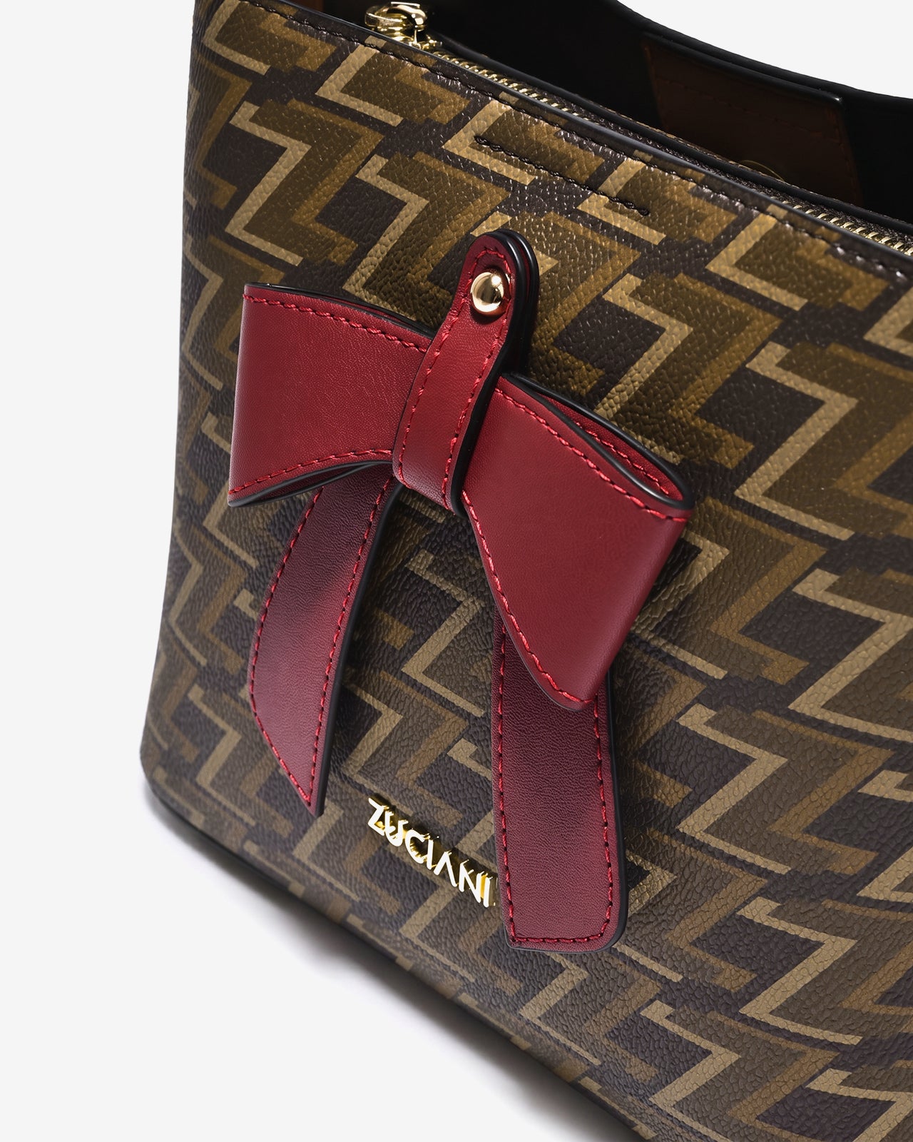 Túi Xách Nữ Dáng Hobo Khóa Nơ Zuciani Monogram Zen N13-JYS4Nâu Color1