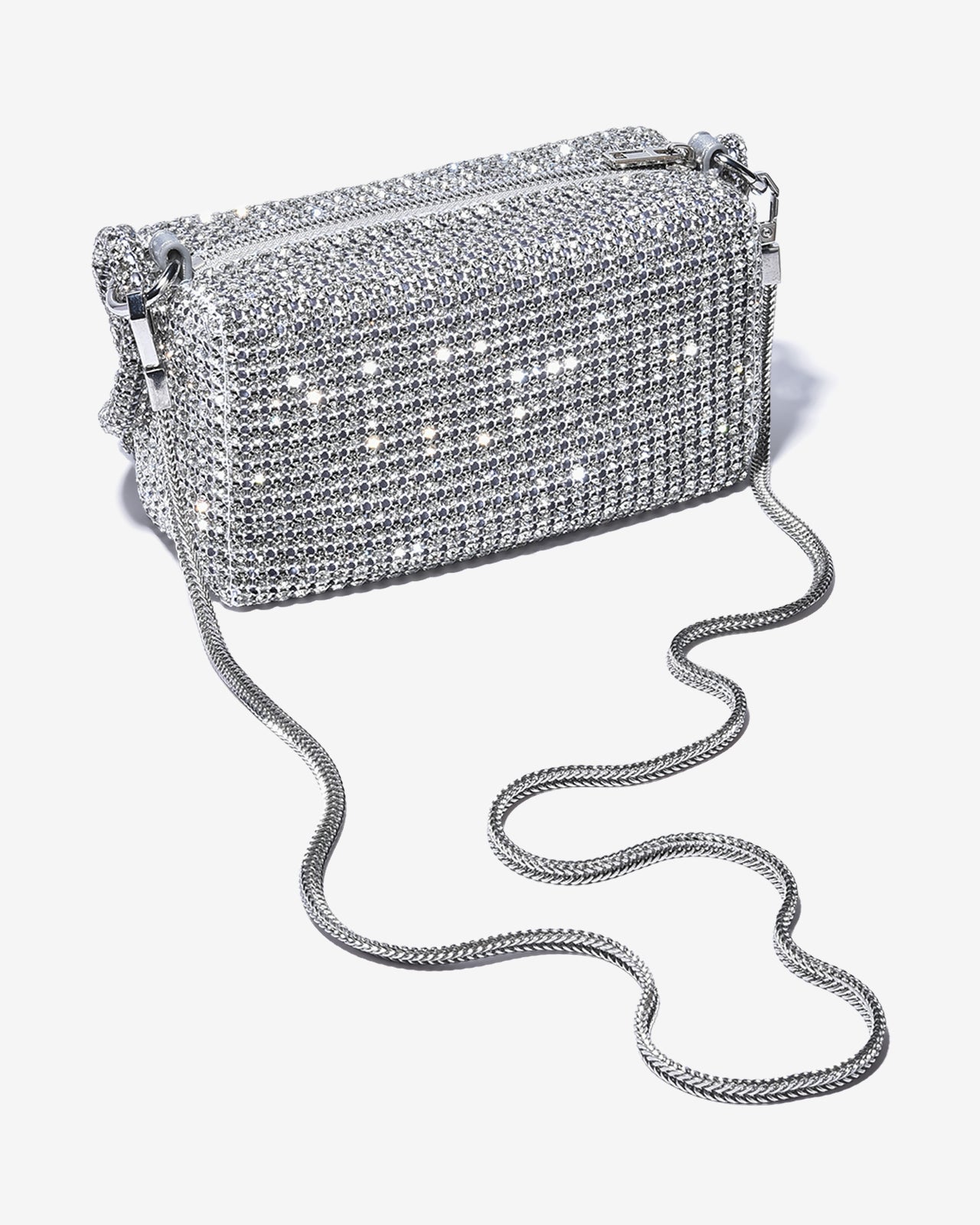 Túi Đeo Vai Đi Tiệc Quai Xoắn Đính Đá Zucia The Luminara N07-JS07-Trắng Color2