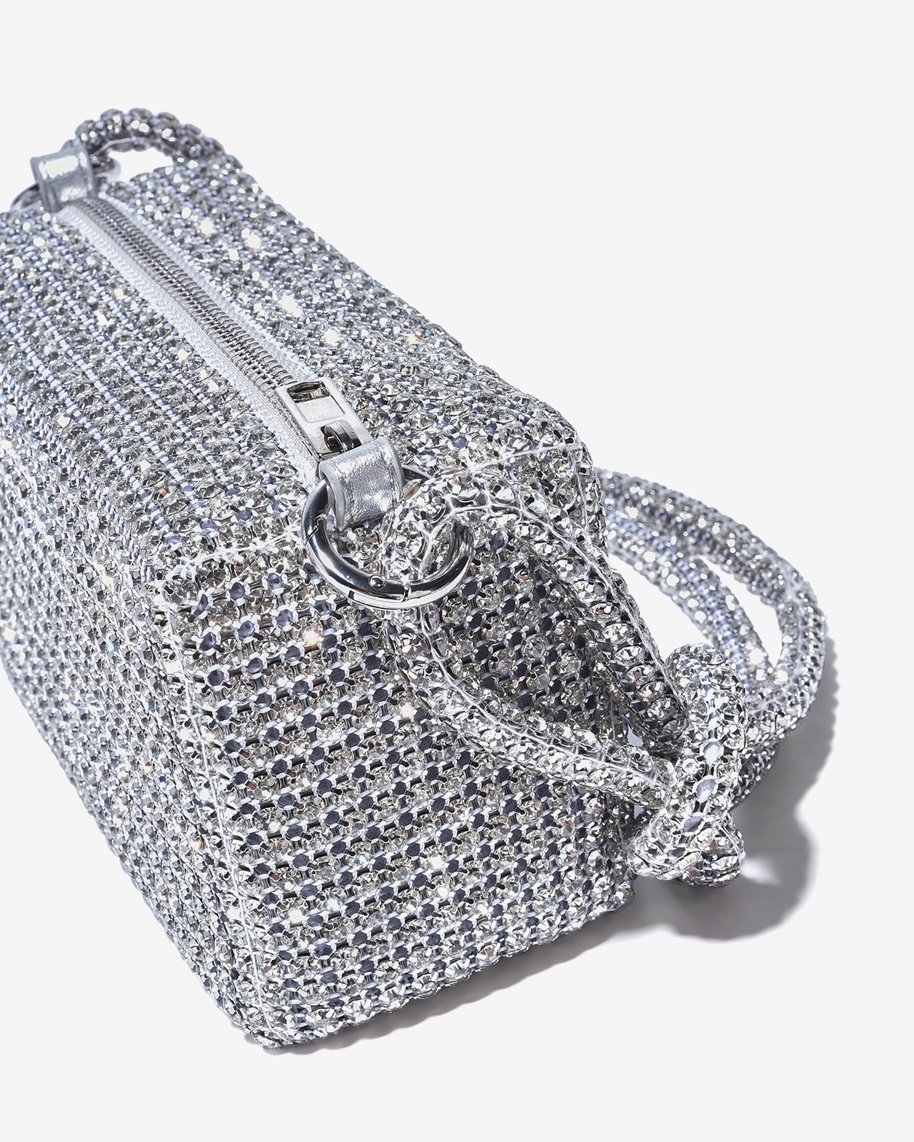 Túi Đeo Vai Đi Tiệc Quai Xoắn Đính Đá Zucia The Luminara N07-JS07-Trắng Color2