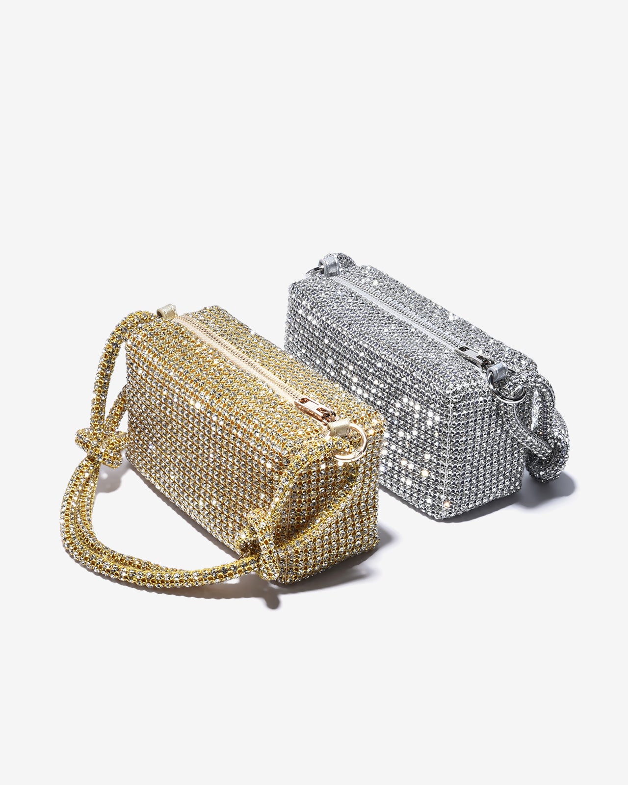 Túi Đeo Vai Đi Tiệc Quai Xoắn Đính Đá Zucia The Luminara N07-JS07-Trắng Color1