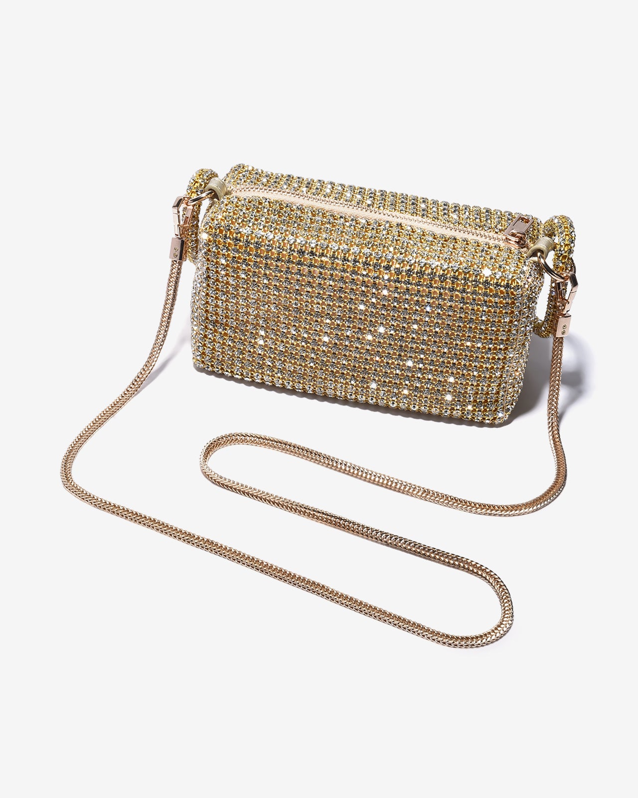 Túi Đeo Vai Đi Tiệc Quai Xoắn Đính Đá Zucia The Luminara N07-JS07-Vàng Color2