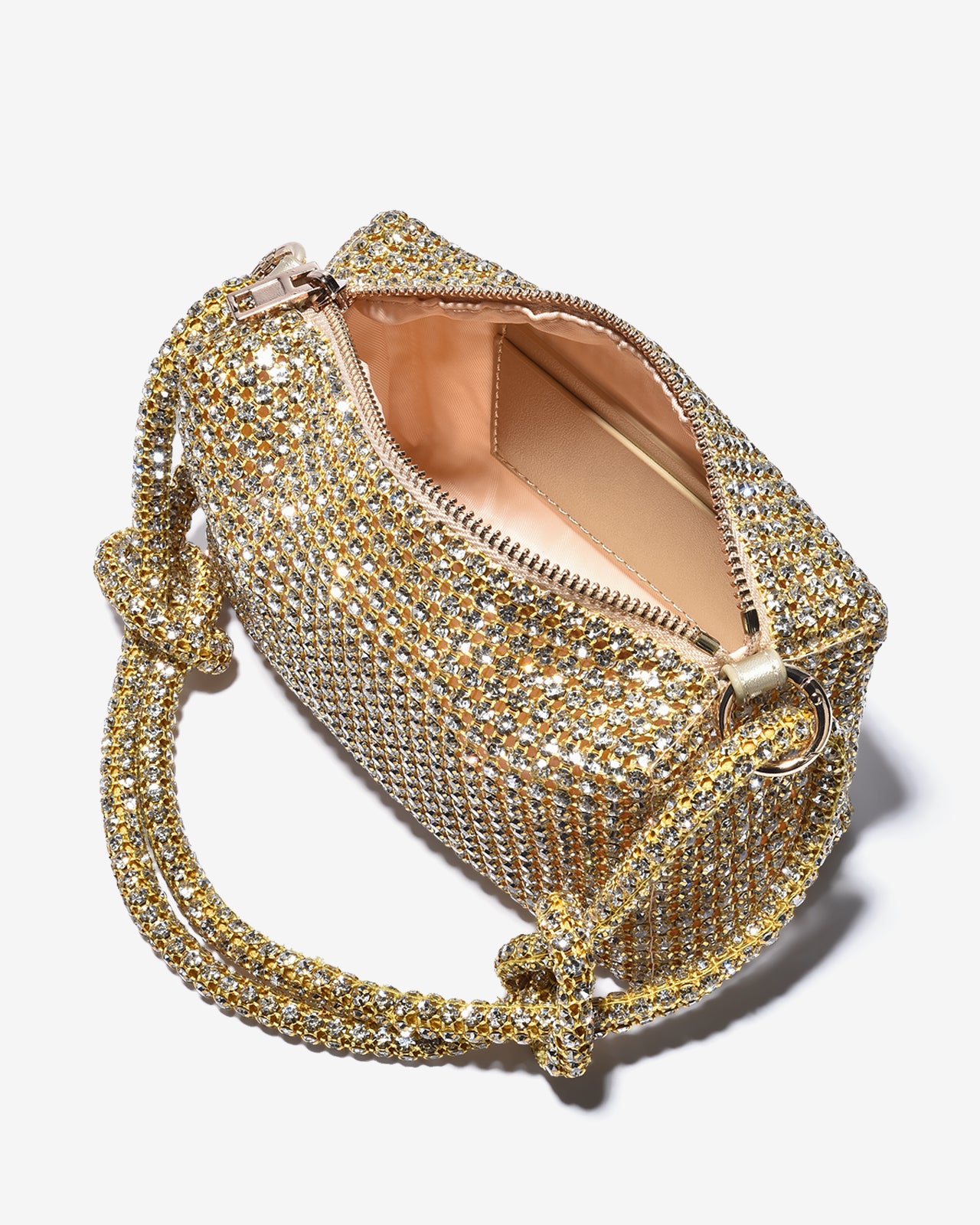 Túi Đeo Vai Đi Tiệc Quai Xoắn Đính Đá Zucia The Luminara N07-JS07-Vàng Color2