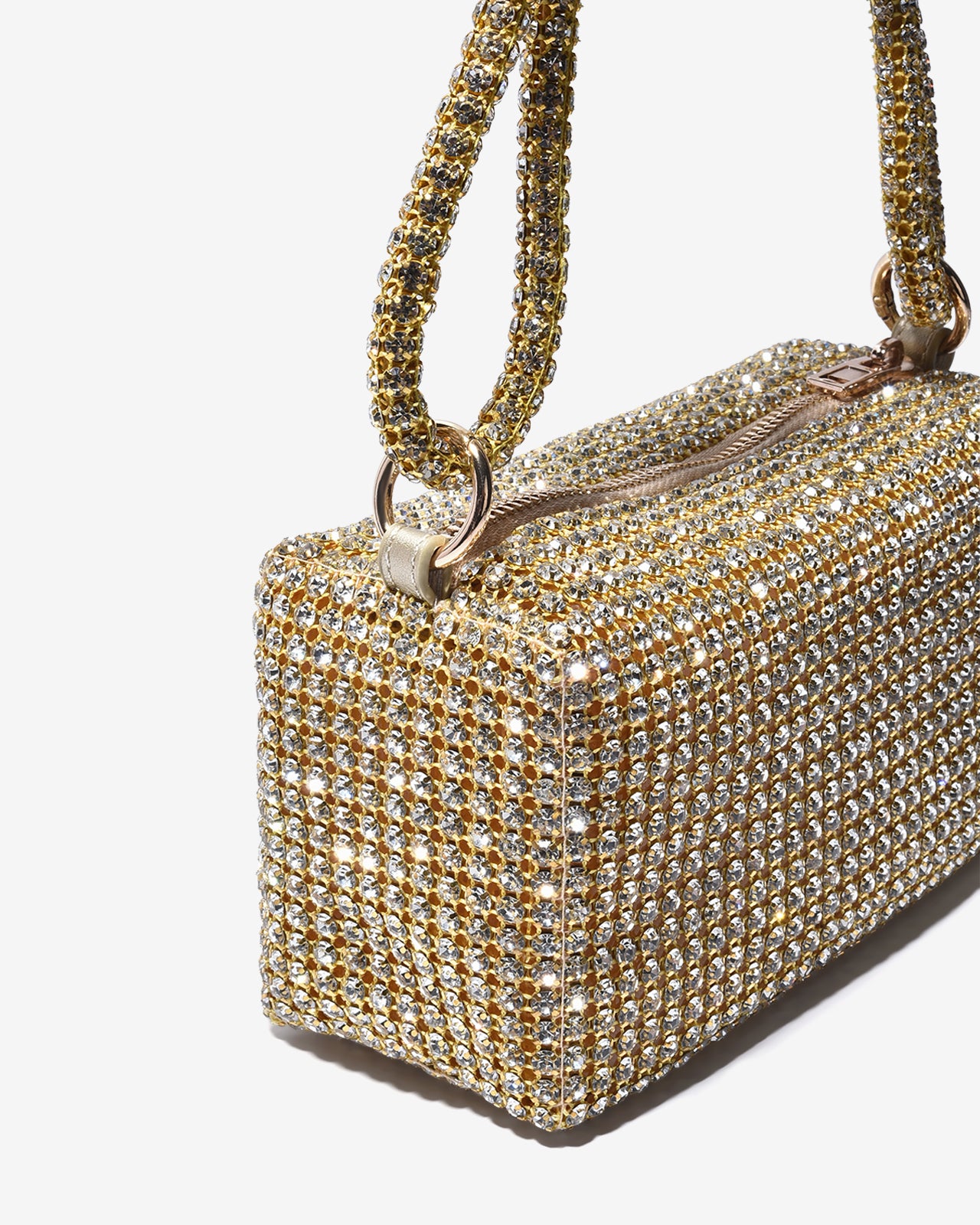 Túi Đeo Vai Đi Tiệc Quai Xoắn Đính Đá Zucia The Luminara N07-JS07-Vàng Color1