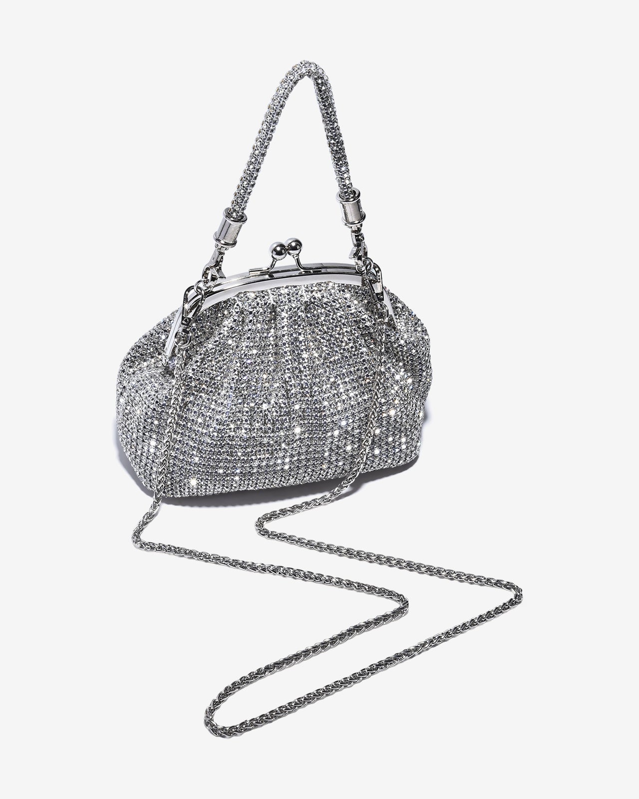 Túi Đeo Vai Đi Tiệc Cổ Điển Đính Đá Zucia The Luminara N08-JS08-Trắng Color2