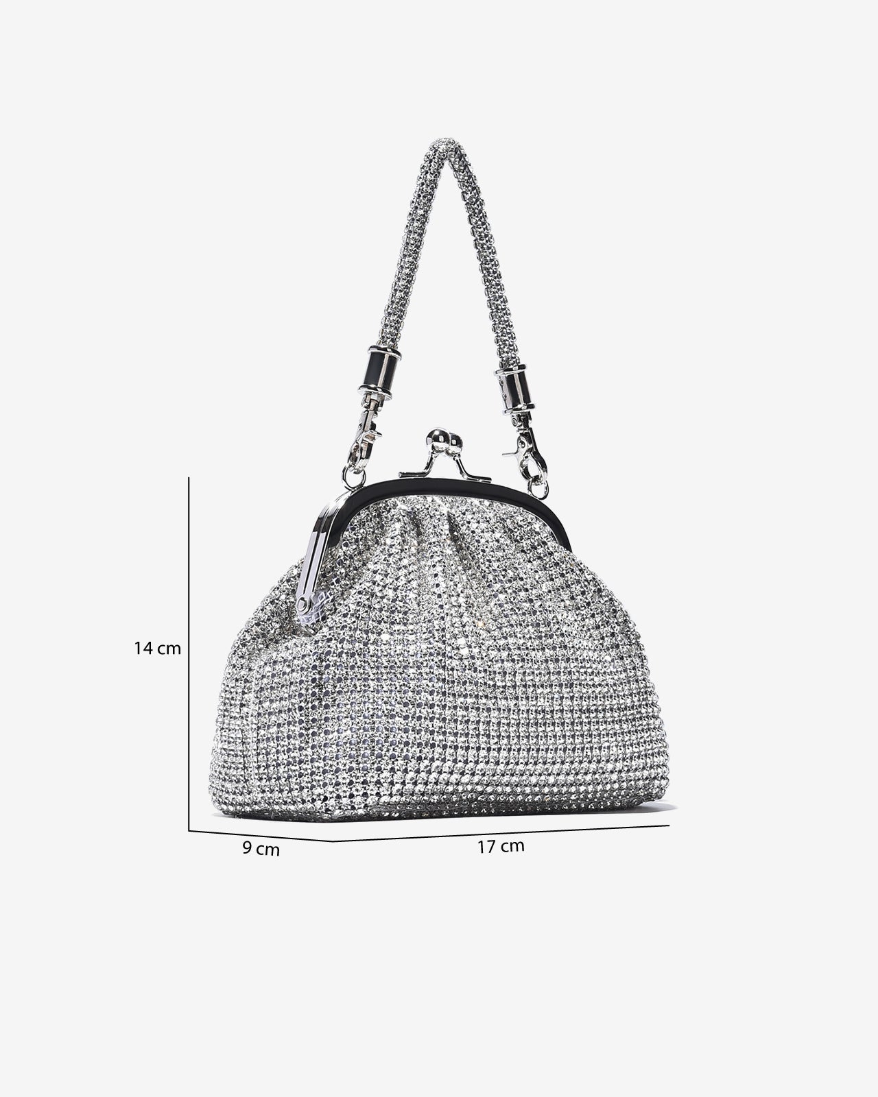 Túi Đeo Vai Đi Tiệc Cổ Điển Đính Đá Zucia The Luminara N08-JS08-Trắng Color2