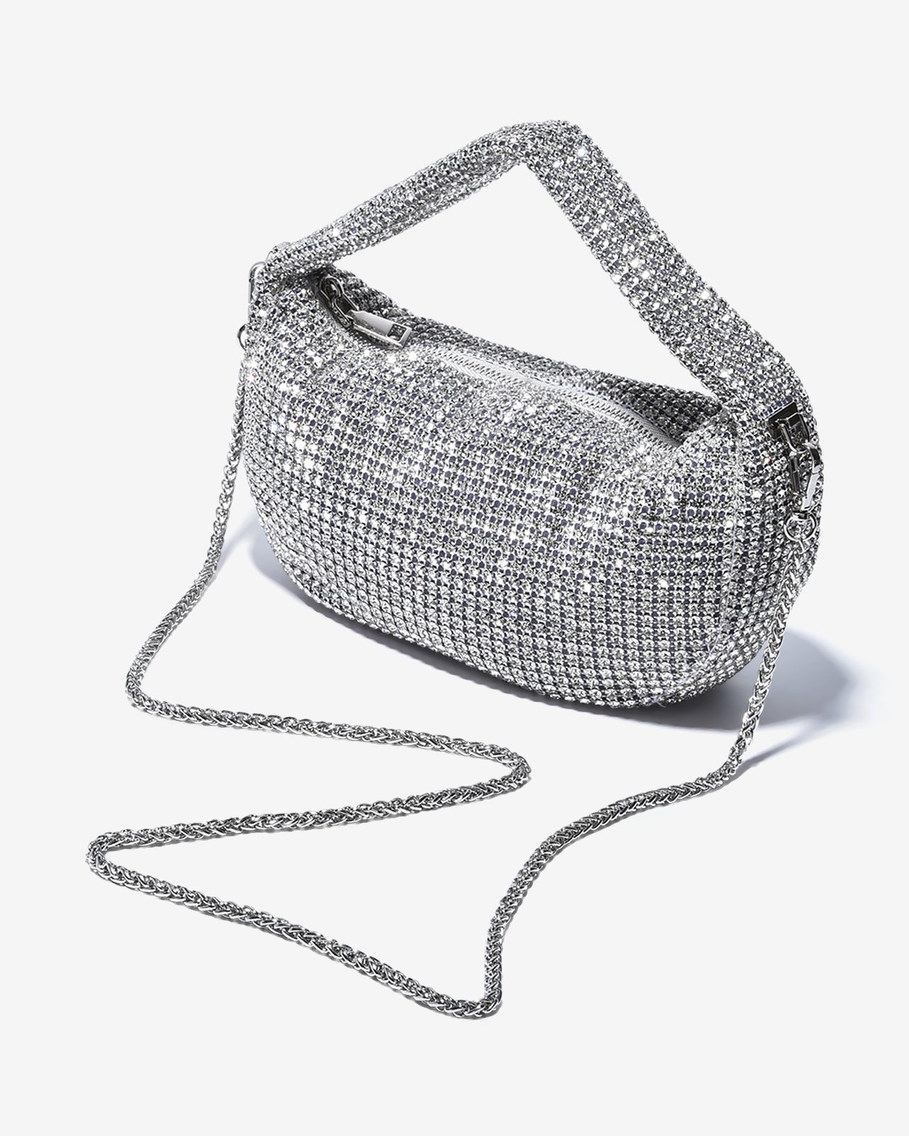 Túi Đi Tiệc Xách Tay Đính Đá Lấp Lánh Zucia The Luminara N09-JS09-Trắng Color2