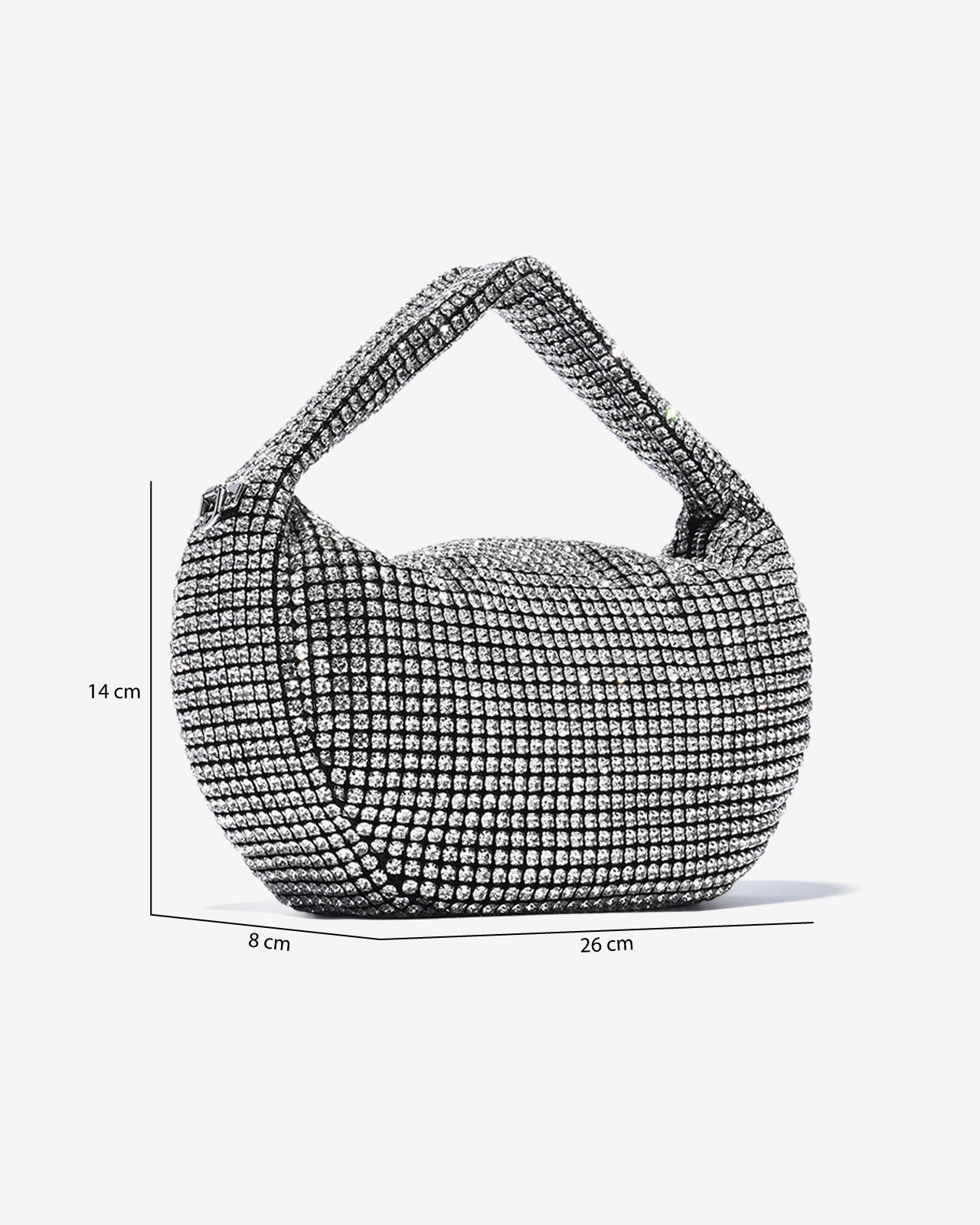 Túi Đi Tiệc Xách Tay Đính Đá Lấp Lánh Zucia The Luminara N09-JS09-Trắng Color2