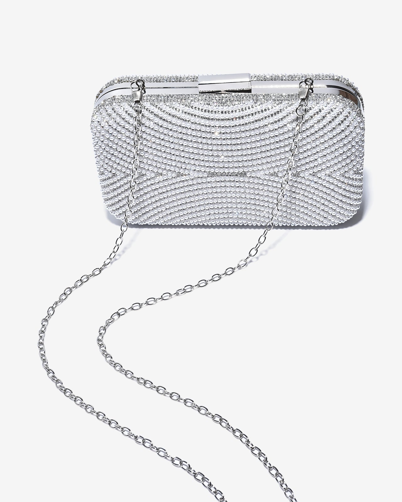 Ví Cầm Tay Nữ Dáng Hộp Phối Đá Zucia Dance With Me N10-JM10-Trắng Color1