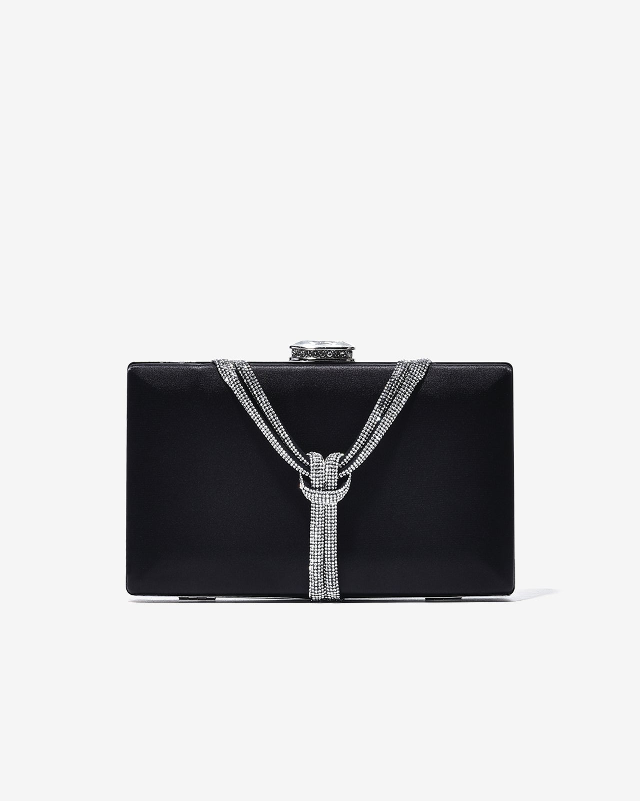 Ví Cầm Tay Clutch Dáng Hộp Phối Dây Đá Zucia Dance With Me N11-JM11-Đen Color1First