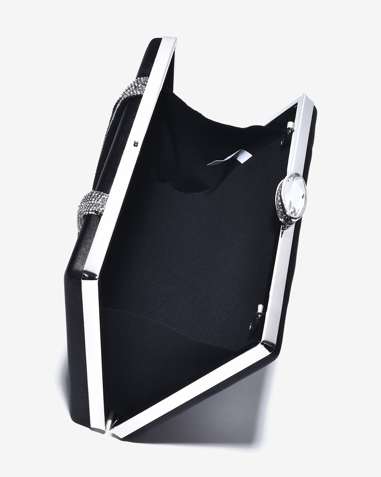 Ví Cầm Tay Clutch Dáng Hộp Phối Dây Đá Zucia Dance With Me N11-JM11-Đen Color1