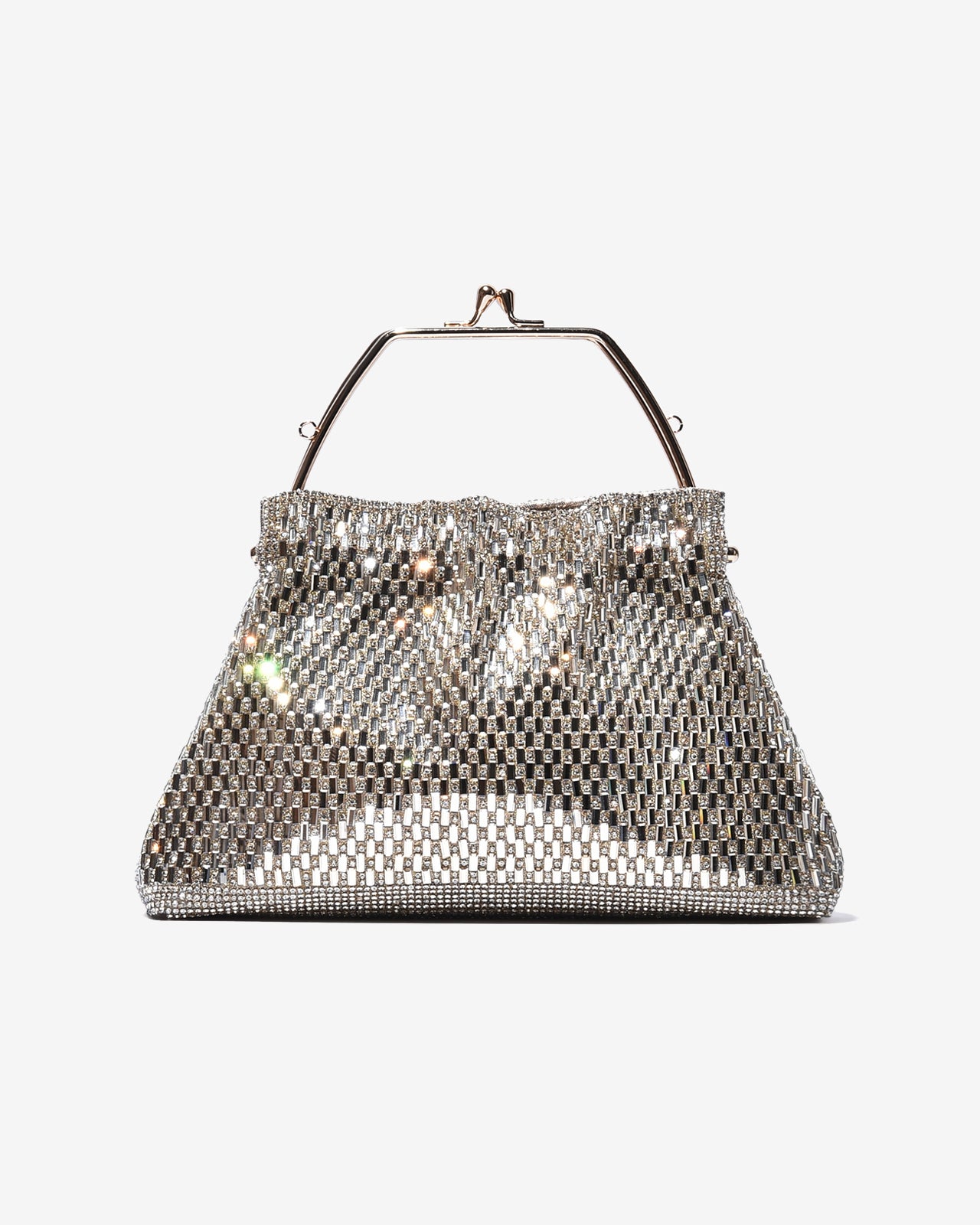 Ví Cầm Tay Đi Tiệc Dáng Frame Đá Xếp Lộng Lẫy Zucia Dance With Me N12-JM12-Vàng Color1First