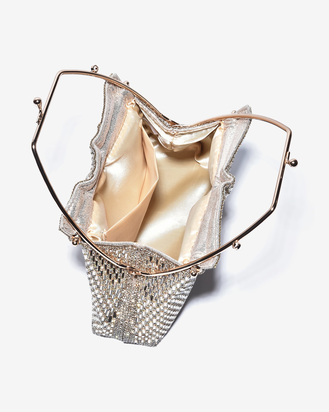 Ví Cầm Tay Đi Tiệc Dáng Frame Đá Xếp Lộng Lẫy Zucia Dance With Me N12-JM12-Vàng Color1