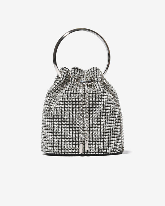 Túi Đeo Chéo Dây Rút Phối Đá Lộng Lẫy Zucia The Luminara N04-JS04-Trắng Color1First