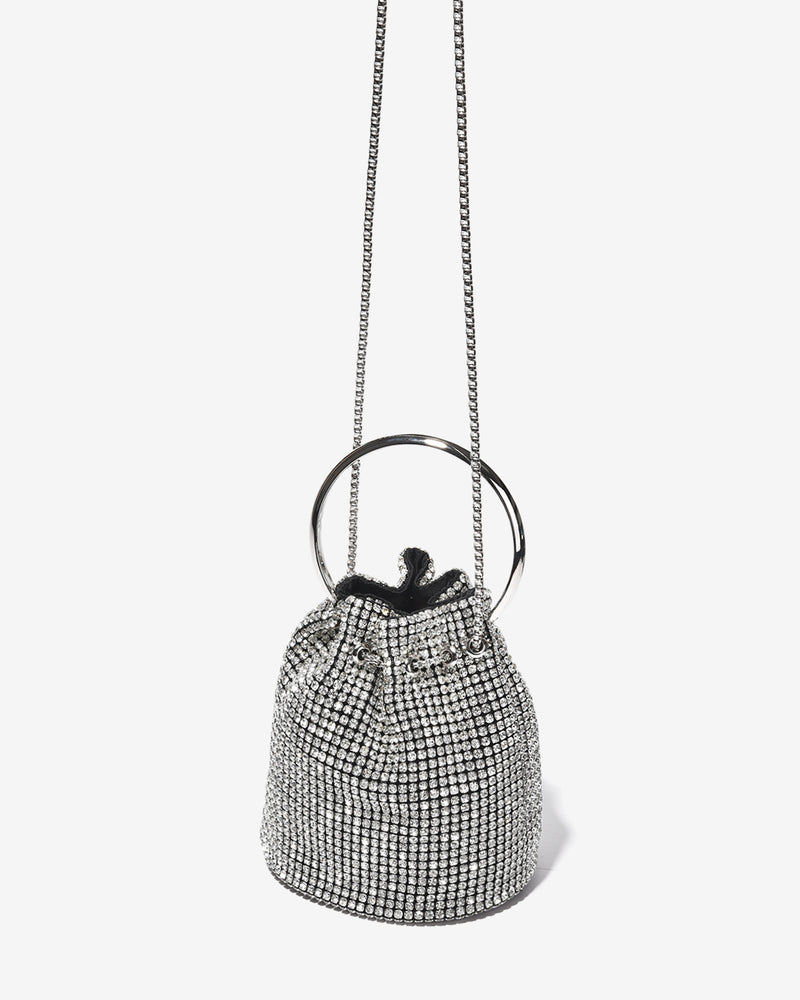 Túi Đeo Chéo Dây Rút Phối Đá Lộng Lẫy Zucia The Luminara N04-JS04-Trắng Color1