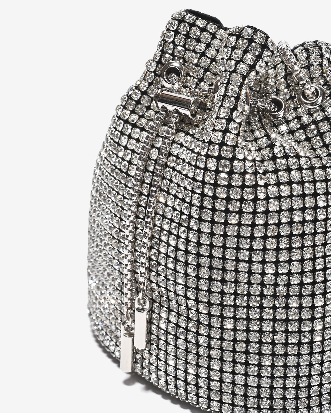 Túi Đeo Chéo Dây Rút Phối Đá Lộng Lẫy Zucia The Luminara N04-JS04-Trắng Color1