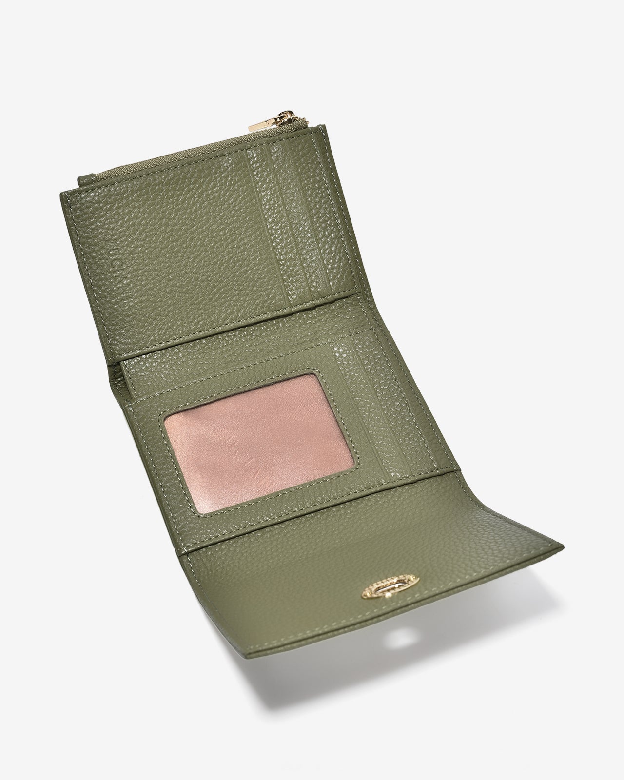 Ví Cầm Tay Dáng Vuông Nữ Zuciani The Artisan N17-JC45-Xanh Lá Color2