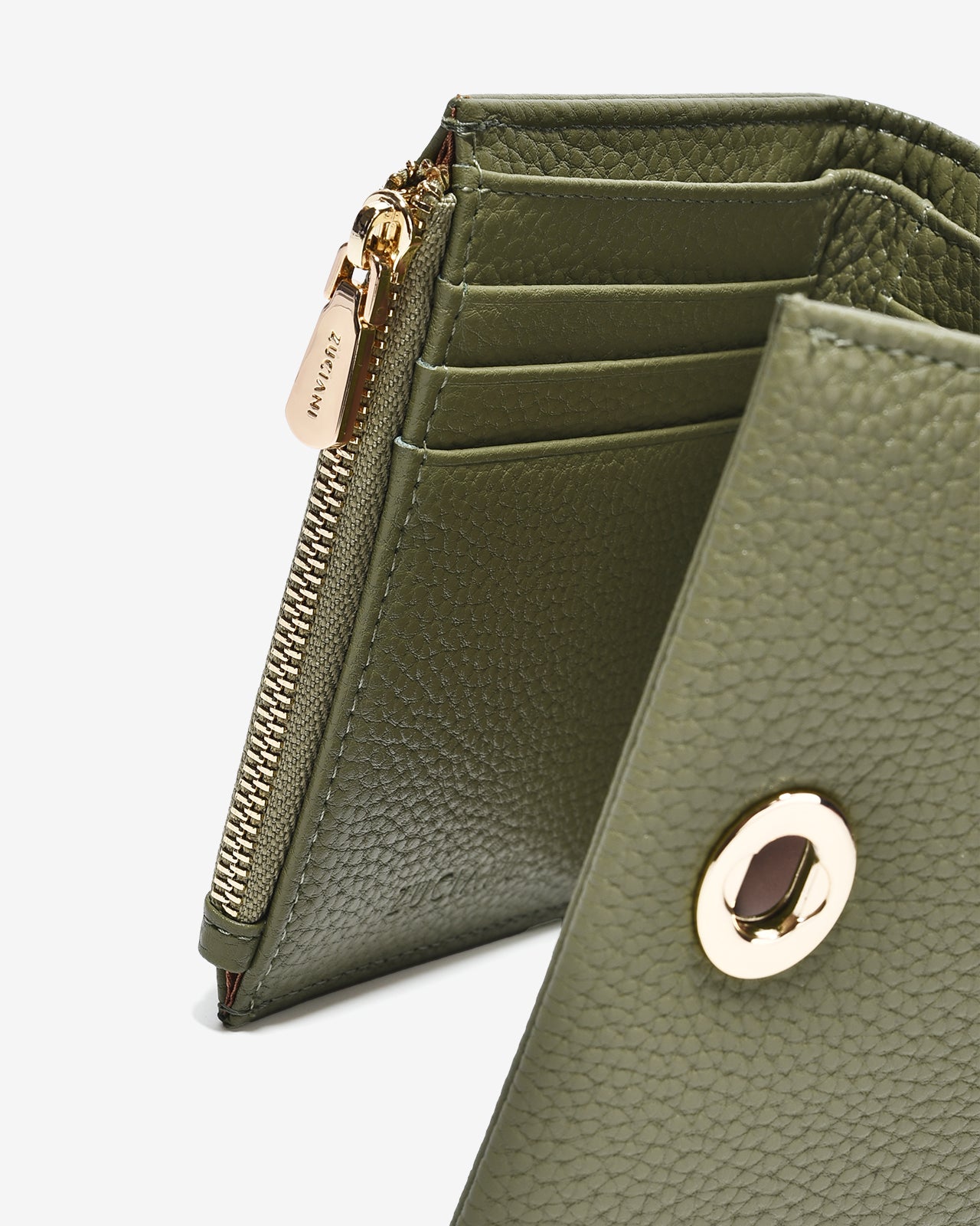 Ví Cầm Tay Dáng Vuông Nữ Zuciani The Artisan N17-JC45-Xanh Lá Color2