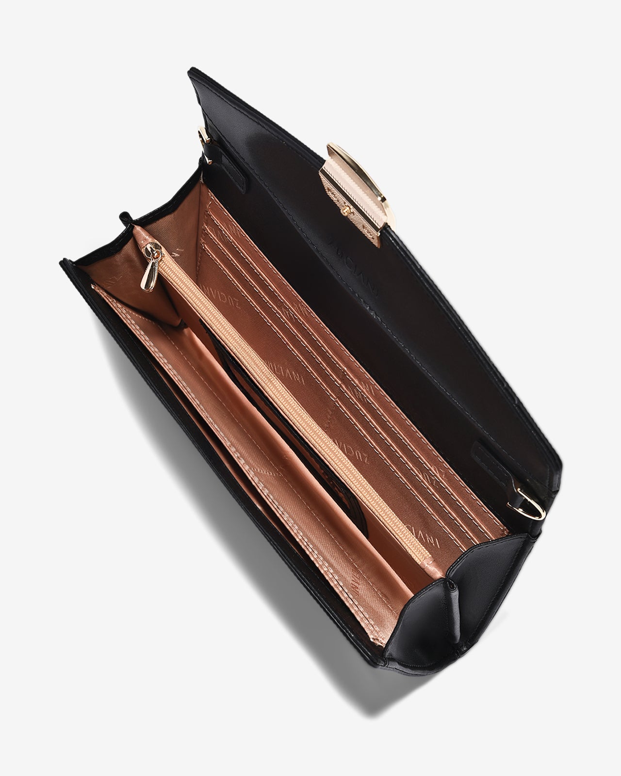 Ví Cầm Tay Đi Tiệc Ánh Nhũ Zuciani The New Classic N01-JYP4-Đen Color3