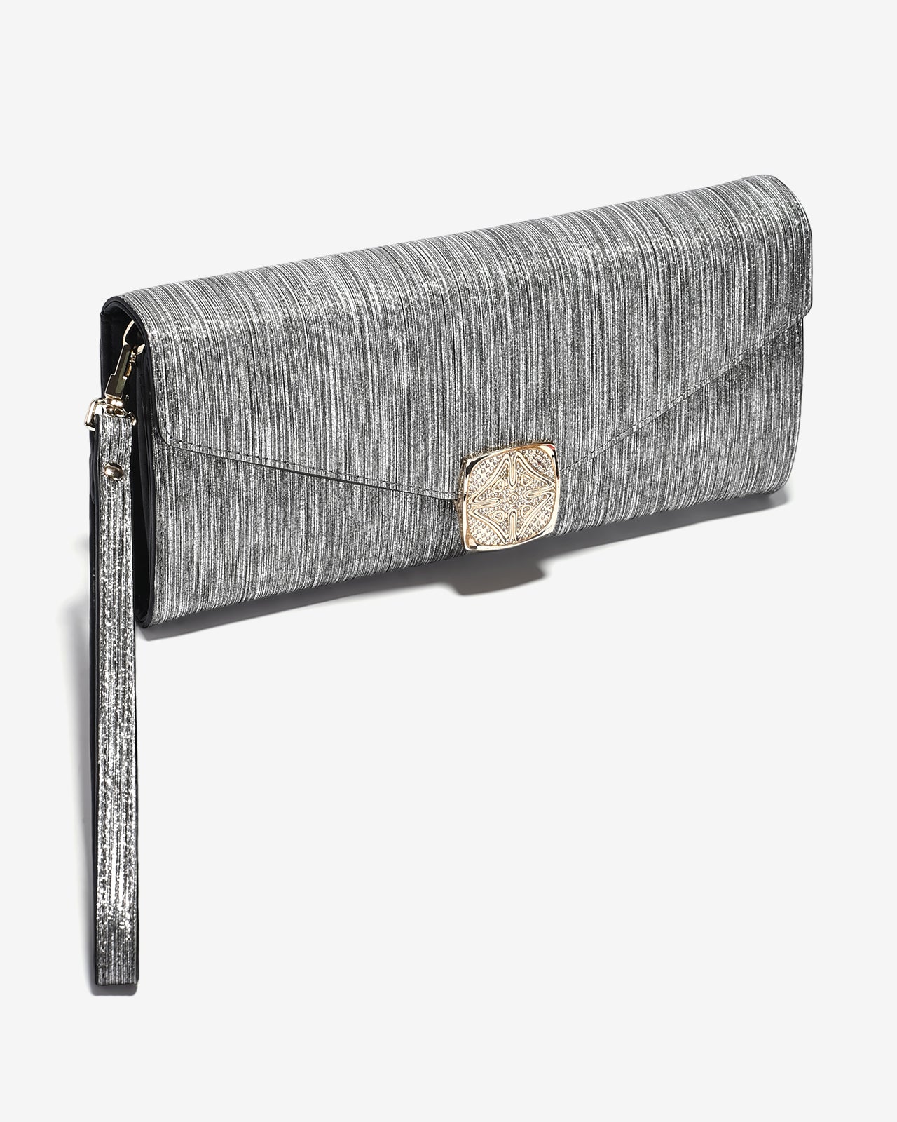 Ví Cầm Tay Đi Tiệc Ánh Nhũ Zuciani The New Classic N01-JYP4-Xám Color1