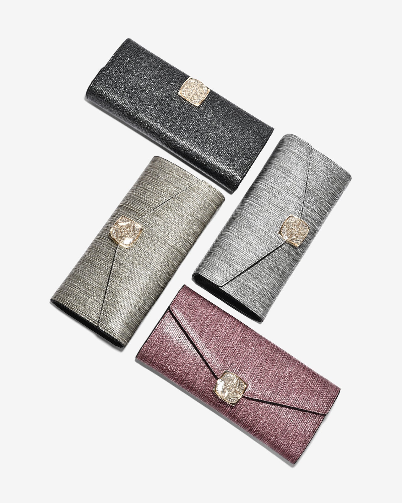 Ví Cầm Tay Đi Tiệc Ánh Nhũ Zuciani The New Classic N01-JYP4-Xám Color4