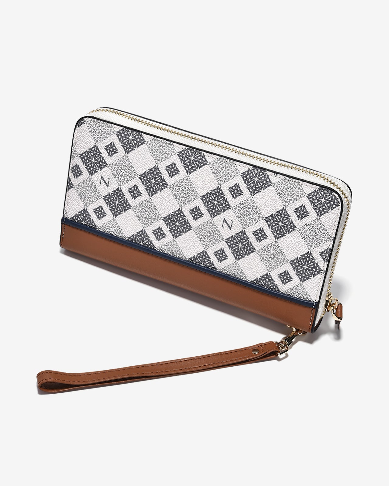 Ví Nữ Cầm Tay Phối Màu Zuciani Mono La Fleur N10-JYQ6-Xanh Color1